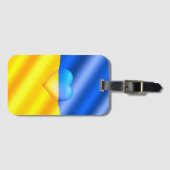 Steun Oekraïense Bagagelabel Oekraïense vlag (Voorkant (horizontaal))