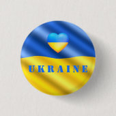 Steun Oekraïense Button Oekraïense vlag hart (Voorkant)