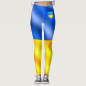 Steun Oekraïense Leggings Oekraïense vlag hart (Voorkant)