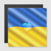 Steun Oekraïense Magneet Oekraïense Vlag Hart (Voorkant / Achterkant)