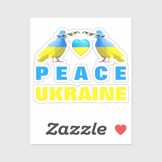 steun oekraïense Stickers vredesduif-vrijheid (Vel)