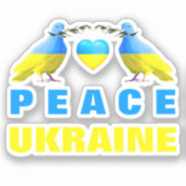 steun oekraïense Stickers vredesduif-vrijheid (Voorkant)