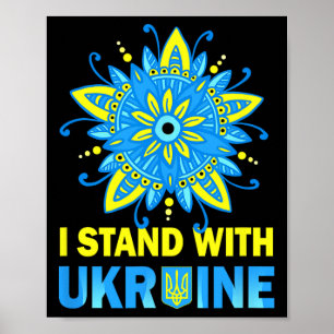Steun Oekraïense vlag Anti-poetin Geen oorlog Oekr Poster