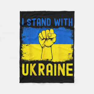 Steun Oekraïense vlag Ik sta met Oekraïne Fleece Deken