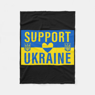 Steun Oekraïense vlag met hart Fleece Deken