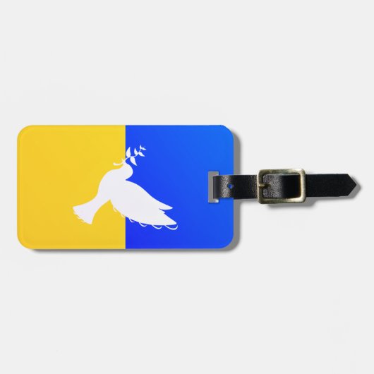 Steun Oekraïne Bagagelabel Peace Dove - Freedom (Voorkant horizontaal)