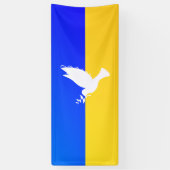 Steun Oekraïne Banner Dove of Peace - Vrijheid (Verticaal)