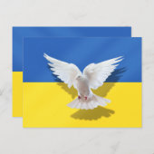 Steun Oekraïne Briefkaart Peace Dove Freedom (Voorkant / Achterkant)