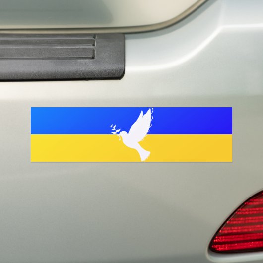 steun oekraïne Bumpersticker vrijheid vredesduif (Op auto)