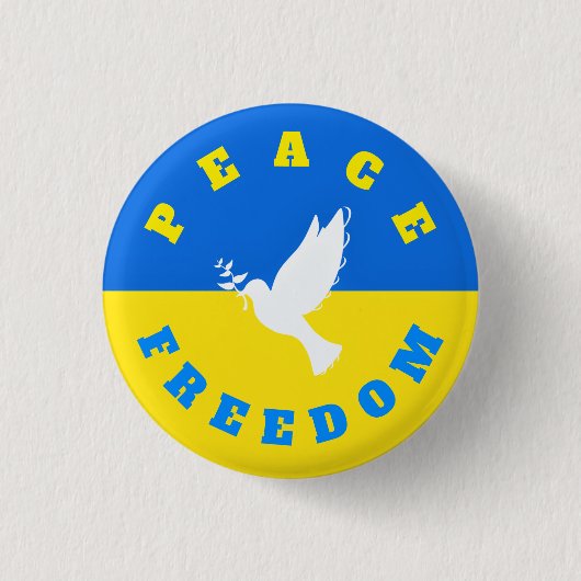 steun oekraïne-Button peace dove freedom-peace Ronde Button 3,2 Cm (Voorkant)