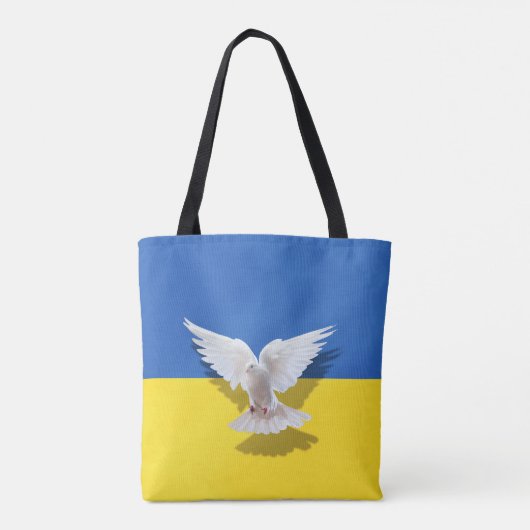 Steun Oekraïne Canvas tas (Achterkant)