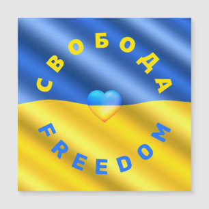 Steun Oekraïne Car Magnet Freedom Oekraïense vlag
