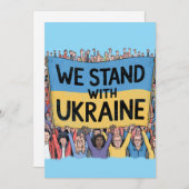 Steun Oekraïne Crowd Design, Eenheid en Vrijheid Feestdagenkaart (Voorkant / Achterkant)