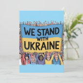 Steun Oekraïne Crowd Design, Eenheid en Vrijheid Feestdagenkaart (Staand voorkant)
