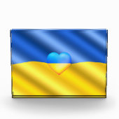Steun Oekraïne Fotoblok Oekraïense vlag hart (Voorkant)