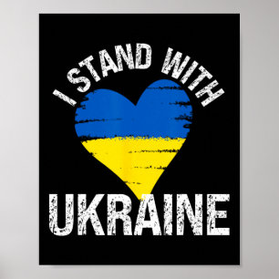Steun Oekraine Hart Vlag Sta met Oekraine Soli Poster