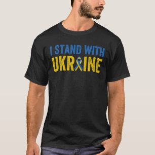 Steun Oekraïne Ik sta achter de Oekraïense vlag me T-shirt