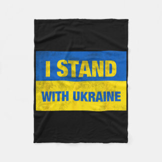 Steun Oekraine Ik Sta Bij Oekraine Oekraïense Vlag Fleece Deken