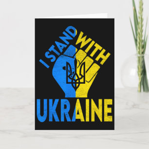 Steun Oekraine Ik Sta Bij Oekraine Oekraïense Vlag Kaart