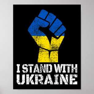 Steun Oekraine Ik Sta Bij Oekraine Oekraïense Vlag Poster