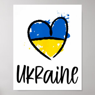 Steun Oekraine Ik Sta Met Oekraïense Vlag Slava  Poster