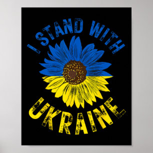 Steun Oekraine Ik Sta Met Oekraïense Vlag Slava  Poster