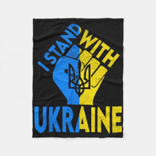 Steun Oekraïne Ik Sta Met Oekraïne Oekraïense Vlag Fleece Deken