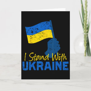 Steun Oekraine Ik Sta Met Oekraine Oekraïense Vlag Kaart