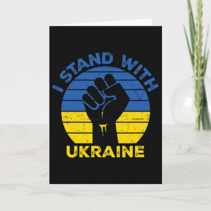 Steun Oekraine Ik Sta Met Oekraine Oekraïense vlag Kaart