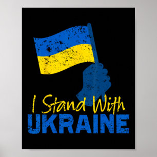 Steun Oekraine Ik Sta Met Oekraine Oekraïense Vlag Poster