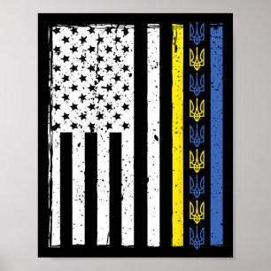 Steun Oekraine Ik Sta Met Oekraine Oekraïense Vlag Poster