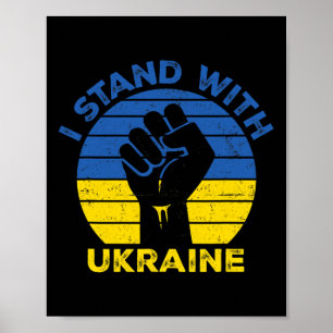 Steun Oekraine Ik Sta Met Oekraine Oekraïense vlag Poster