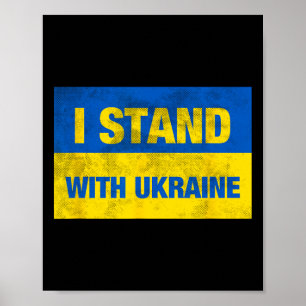 Steun Oekraine Ik Sta Met Oekraine Oekraïense Vlag Poster