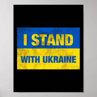 Steun Oekraine Ik Sta Met Oekraine Oekraïense Vlag Poster