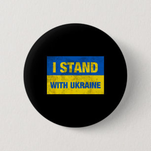 Steun Oekraine Ik Sta Met Oekraine Oekraïense Vlag Ronde Button 5,7 Cm