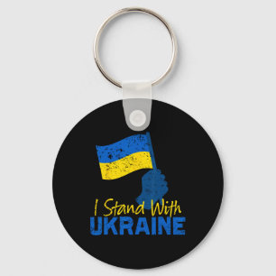 Steun Oekraine Ik Sta Met Oekraine Oekraïense Vlag Sleutelhanger