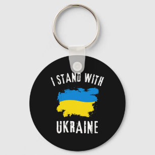 Steun Oekraine Ik Sta Met Oekraine Oekraïense Vlag Sleutelhanger