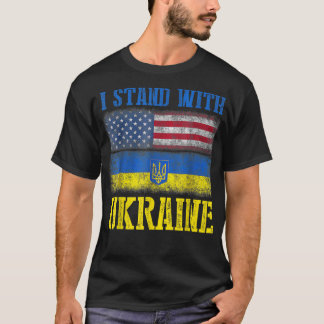 Steun Oekraïne Ik Sta Met Oekraïne Vlag T-shirt