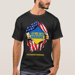 Steun Oekraïne Ik Sta Met Oekraïne Vlag T-shirt