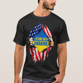 Steun Oekraïne Ik Sta Met Oekraïne Vlag T-shirt