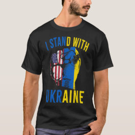 Steun Oekraïne Ik Sta Met Oekraïne Vlag T-shirt