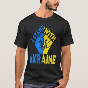 Steun Oekraïne Ik sta voor Oekraïne Fla T-shirt