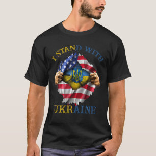 Steun Oekraïne Ik sta voor Oekraïne Fla T-shirt