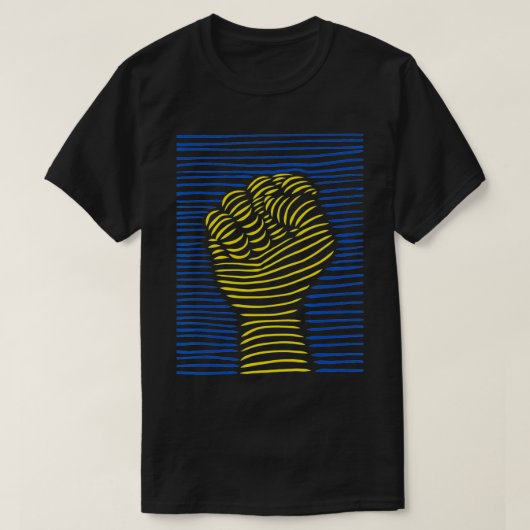 Steun Oekraïne Ik sta voor Oekraïne Fla T-shirt (Design voorkant)