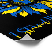 Steun Oekraïne Ik sta voor Oekraïne Sunfl Poster (Hoek)