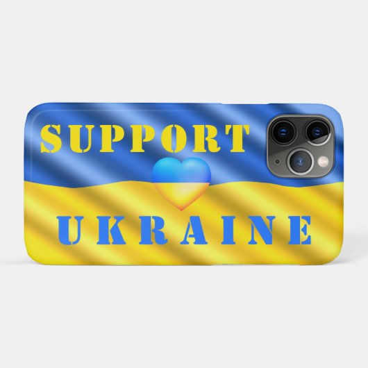 Steun Oekraïne iPhone Case Oekraïense vlag (Achterkant (horizontaal))