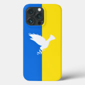 Steun Oekraïne iPhone Case Peace Dove Vlag (Achterkant)
