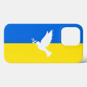 Steun Oekraïne iPhone Case Peace Dove Vlag (Achterkant (horizontaal))