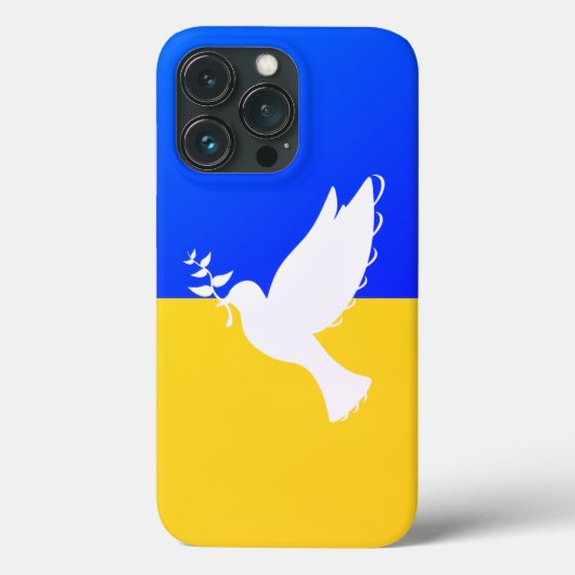 Steun Oekraïne iPhone Case Peace Dove - Vrijheid (Achterkant)