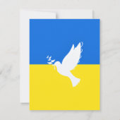 steun oekraïne Kaart vredesduif-vrijheid (Achterkant)